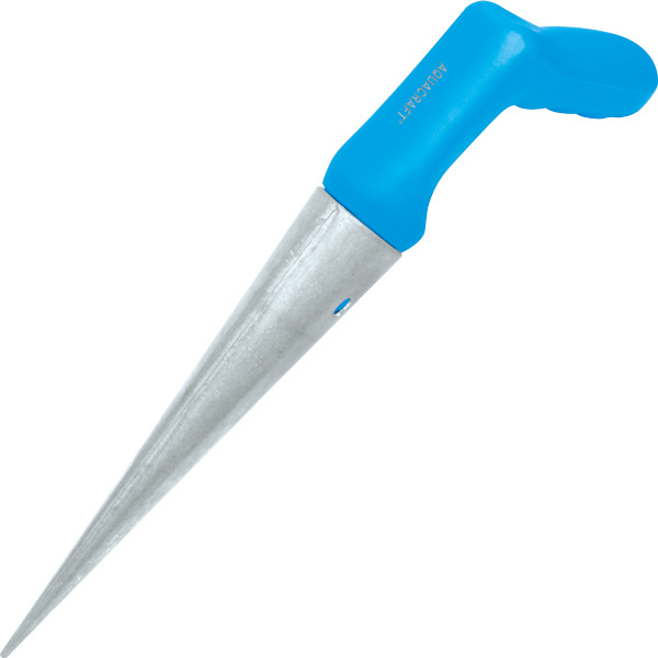 Seedling planter with zinc tip for precise planting