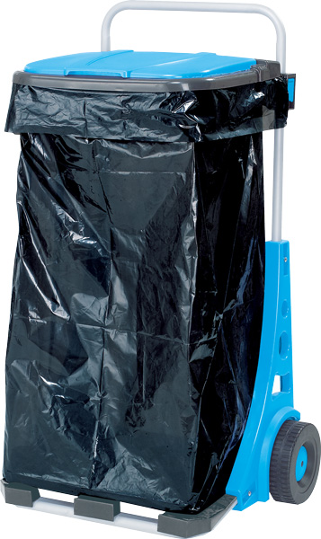 Adjustable garden waste bag holder with metal frame