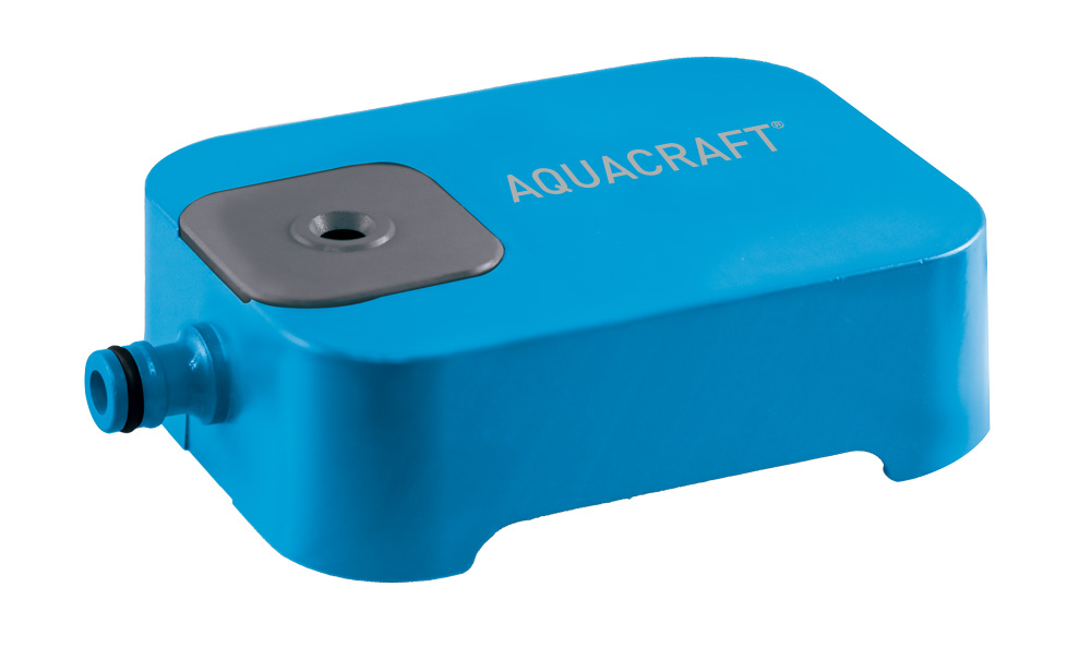 Wide-area coverage sprinkler with reinforced square base for maximum stability