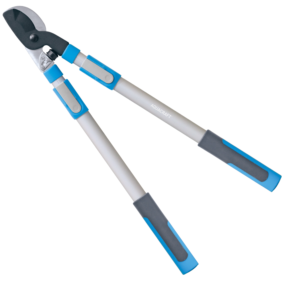 Telescopic bypass pruner with extendable handles