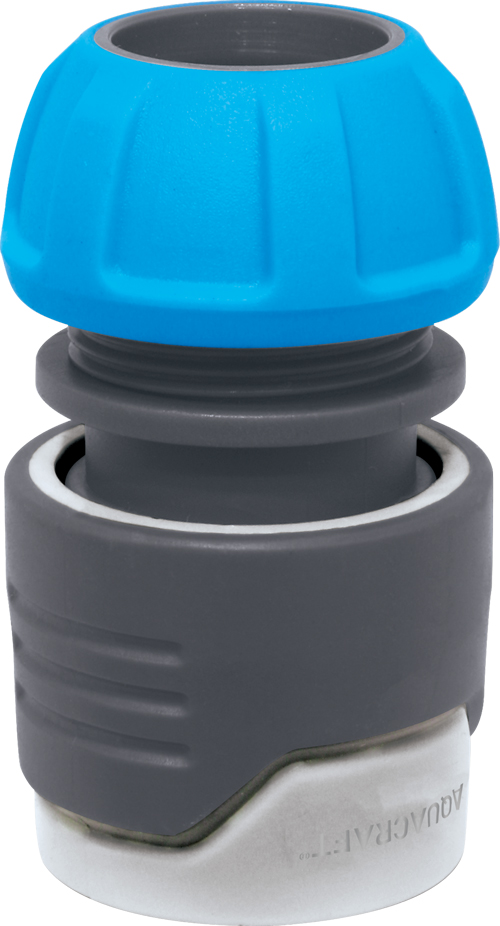 Ergonomic hose connector with soft-touch grip and non-slip body