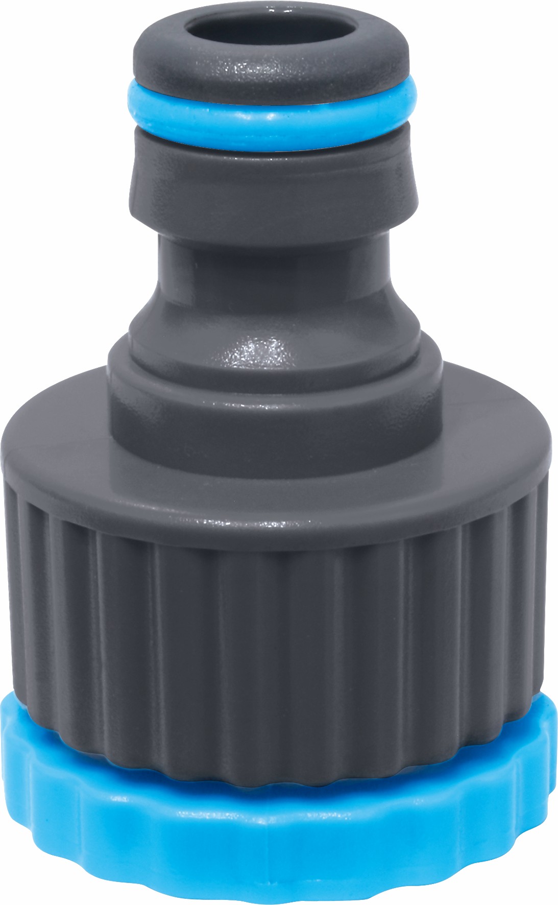 Tap connector with internal screw thread and male adaptor