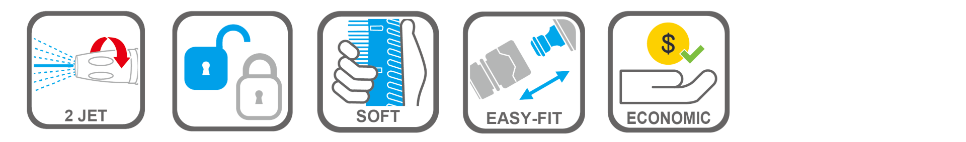Durable plastic spray nozzle with impact-resistant design