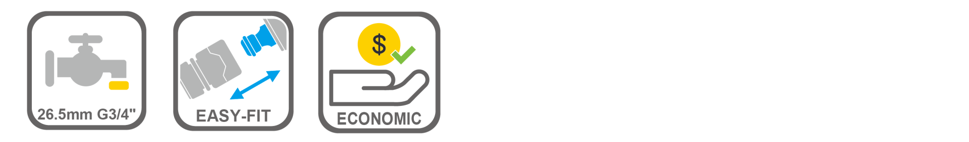 Garden hose connector for secure tap connection