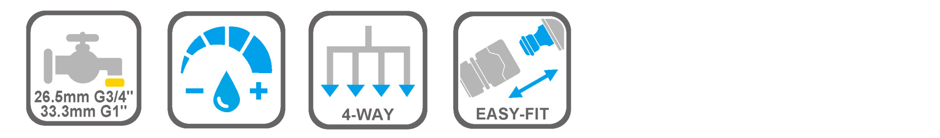 Multi-outlet garden hose connector for simultaneous use