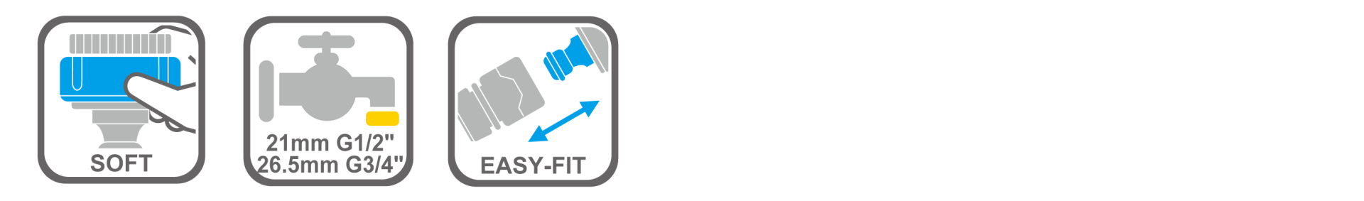 Durable plastic hose adaptor for garden use