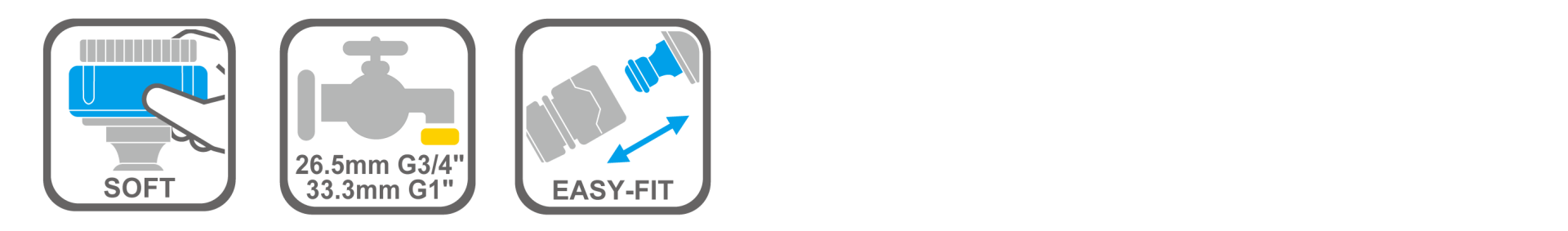 Durable plastic hose adaptor for garden use