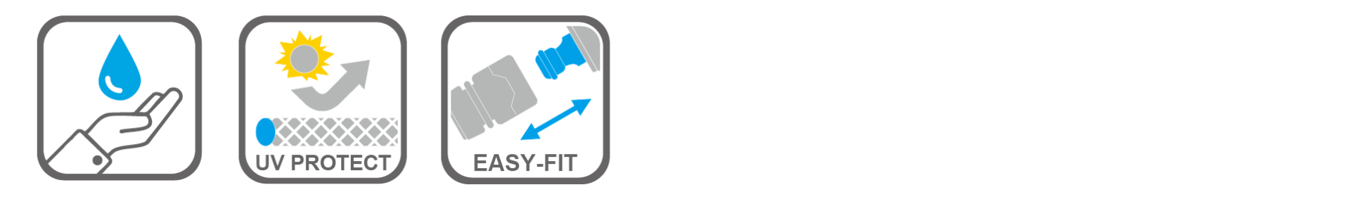 Drip hose with uniform rain-like watering and plug-and-play fittings