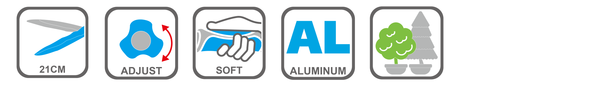 Garden pruner with non-stick coating and ergonomic soft grip