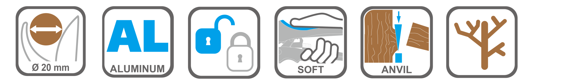 Heavy-duty garden pruner with ergonomic soft-touch grips