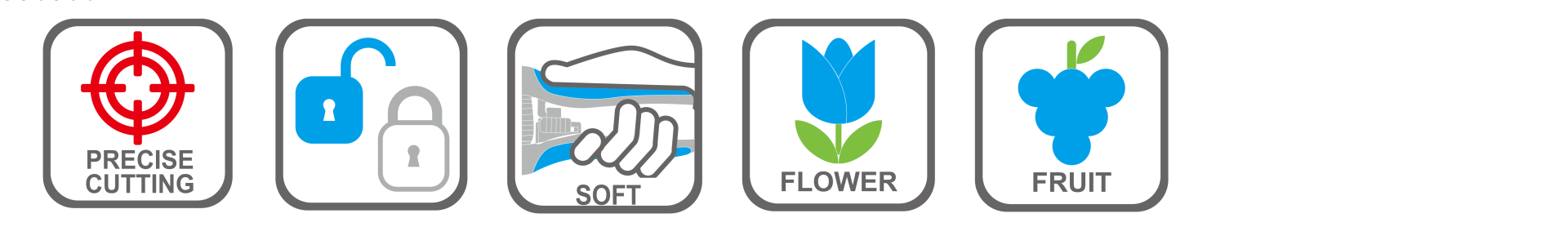 Stainless steel garden scissors with ergonomic soft grip