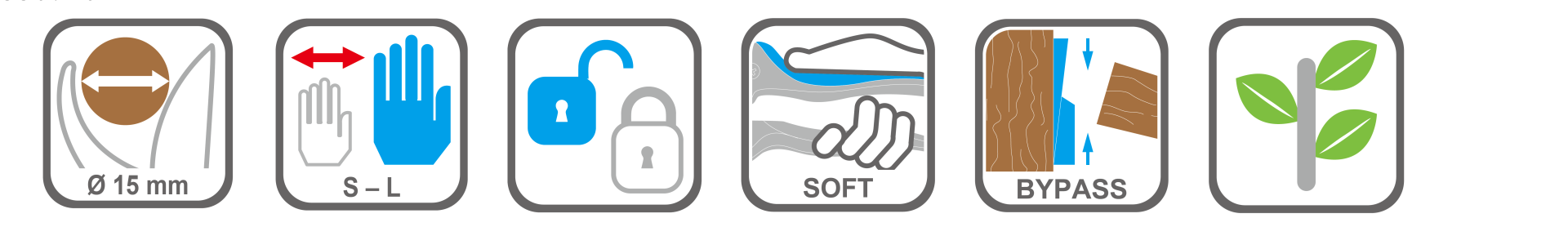 Garden pruner with non-stick anvil blade and soft grip handles